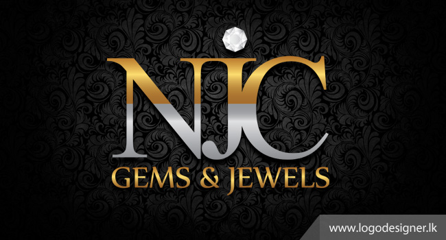NJC Gems and Jewels Logo designed by logodesigner.lk Sri Lanka